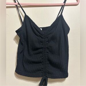 Abound Black Ruched Camisole Top